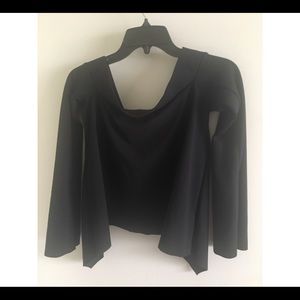 Bell sleeve off the shoulder boat neck blouse